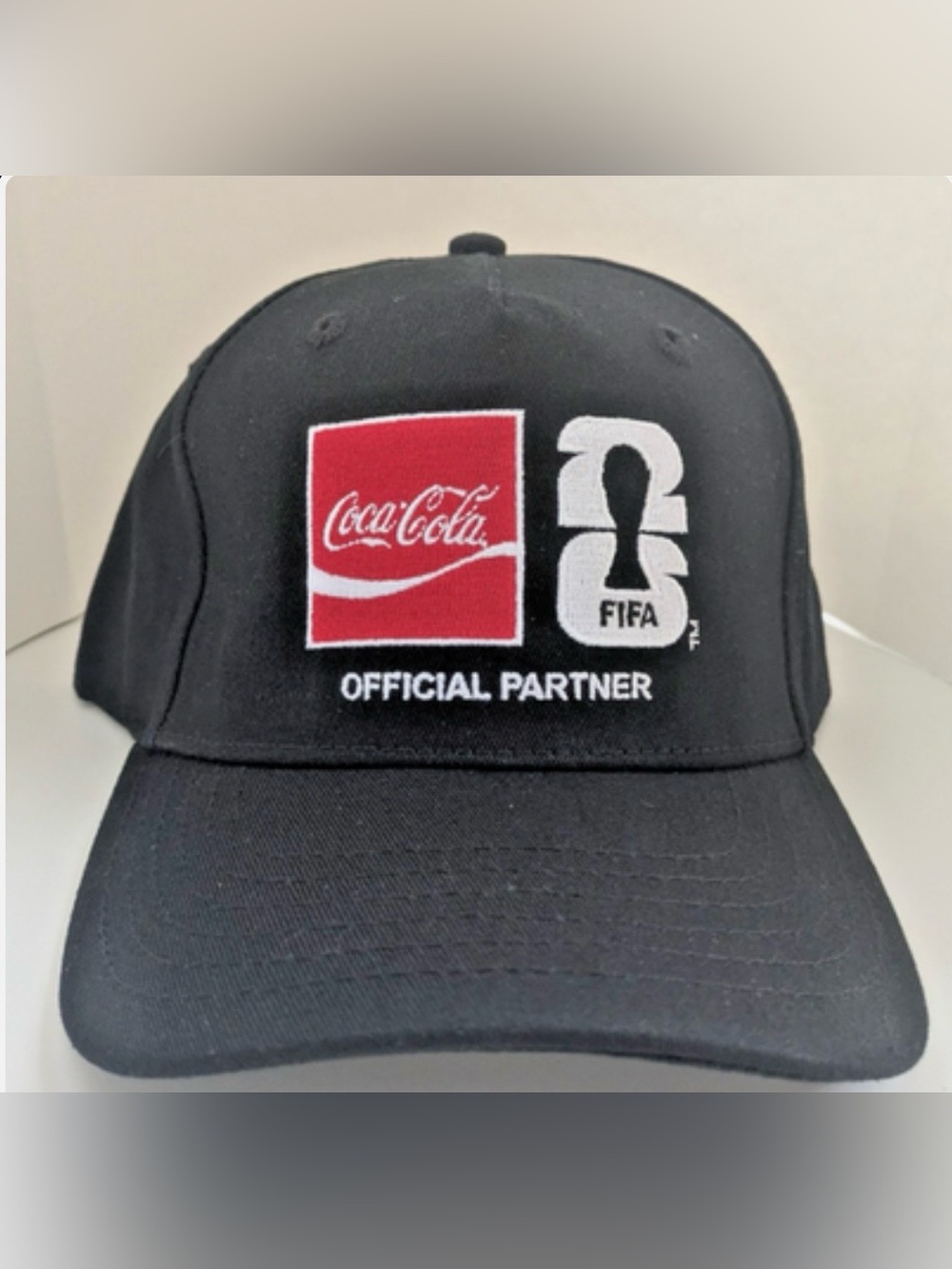 Coca-Cola FIFA World Cup 2026 Official Partner Soccer Adjustable Hat Black New